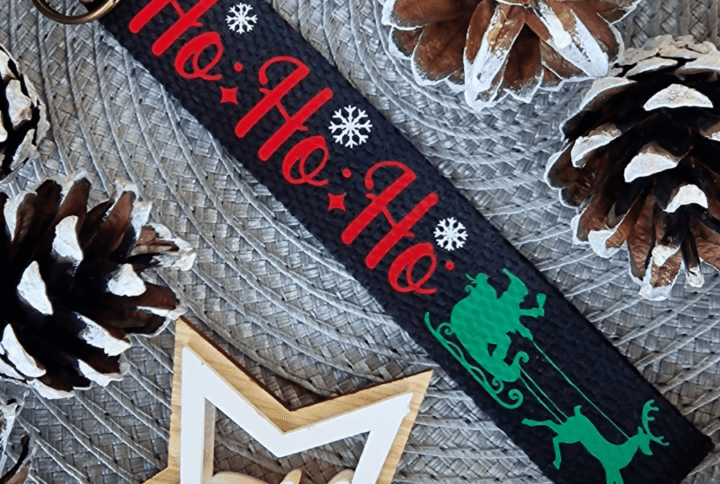 Raktų pakabukas - Apyrankė "HO HO HO Kalėdos"