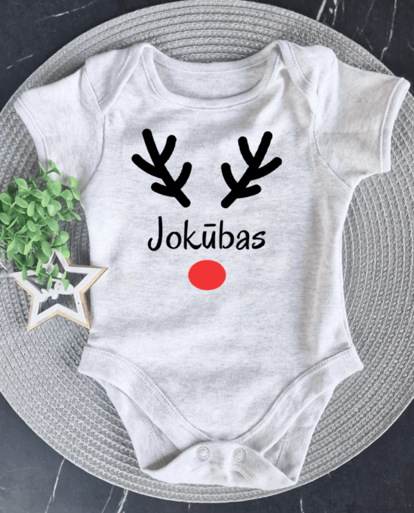 Personalizuotas smėlinukas kūdikiui „Kalėdų elnio ragai"