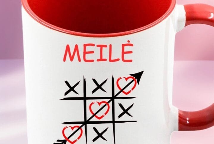 Puodelis Valentino dienai Meilė visada laimi