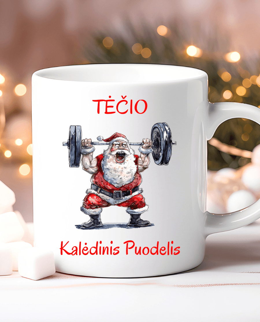 Kalėdinis Tėčio kavos ir arbatos puodelis