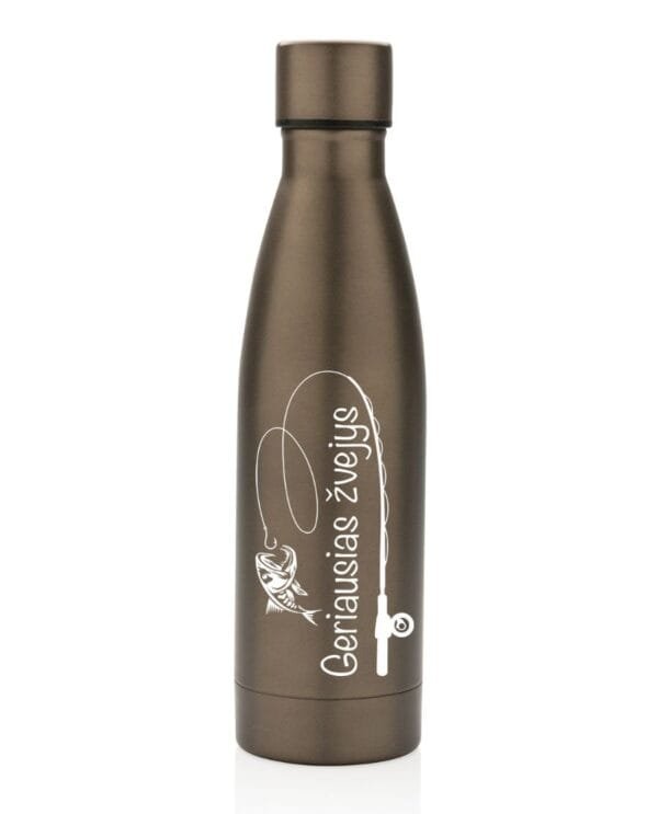 Graviruota termo gertuvė Geriausias žvejys, 500ml Graviruota termo gertuvė Geriausias žvejys, 500ml