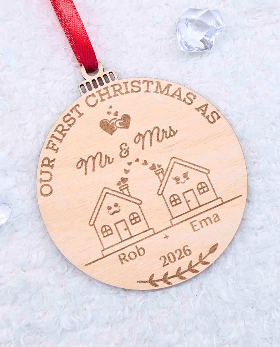 Personalizuotas Kalėdinis žaisliukas "First Christmas"