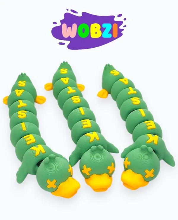 3D Flexi ančiukas su užrašu „Keistas“