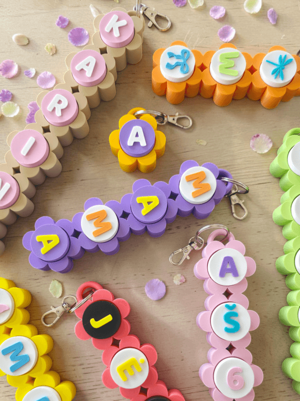 WOBZI Personalizuotas Clicker raktų pakabukas su vardu